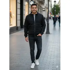 THE CLOTHING COMPANY - Chaqueta Hombre Lineas Gamuzada Forrada