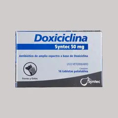 GENERICO - Antibiótico Doxiciclina Perros y Gatos 50mg x 16 tabletas