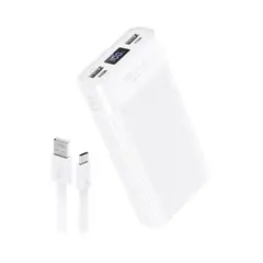 1 HORA - Power Bank Batería Portátil 20000mah 1hora Gar117 Color Blanco