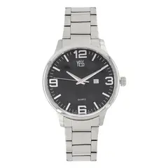 YESS - Reloj Para Hombre Color Plata Tablero Negro Ref EA9028G-03