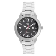 YESS - Reloj Para Hombre Color Plata Tablero Negro Ref EA9029G-01