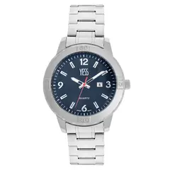 YESS - Reloj Para Hombre Color Plata Tablero Azul Ref EA9029G-03