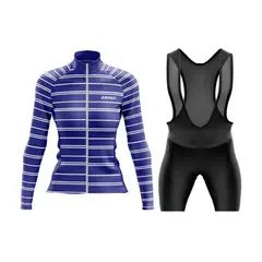 ARMAZI SPORT - UNIFORME DE CICLISMO ARMAZI DAMA MANGA LARGA-PANTALONETA AZUL
