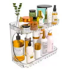 GENERICO - Estante Almacenamiento Maquillaje Doble Nivel Tocador Baño