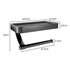 GENERICO - Soporte Portarollo Para Papel Higienico Apoyo De Telefono_.