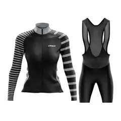 ARMAZI SPORT - UNIFORME DE CICLISMO DAMA ARMAZI MANGA LARGA - PANTALONETA NEGRO