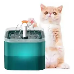 PETS ACCESORIOS - Fuente Agua Gato Led Verde