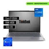 LENOVO - PORTATIL THINKBOOK CORE I7 1355U - 48GB DDR5 - 1TB SSD - 14" WUXGA - RJ45 - WIN 11 PRO