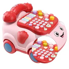 MUNDO BEBE - Teléfono Juguete Bebés Luz Con Música Piano Niña