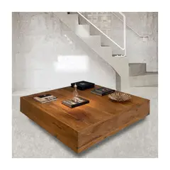 GENERICO - Mesa de Centro Alejandra 80x80cm Eco Madera