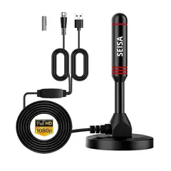 SEISA - Antena Digital Tdt Interior Hd 1080p 4k Usb 5 Metros