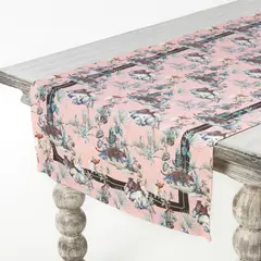 GARDENIA HOME DECOR - Camino de mesa África rosa 8 puestos (.60x2.60)