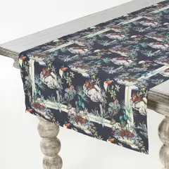 GARDENIA HOME DECOR - Camino de mesa África negro 8 puestos (.60x2.60)