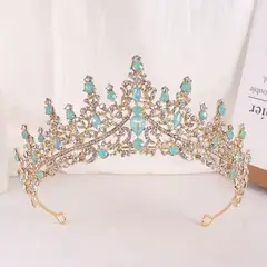 GENERICO - Corona De Cristal Ópalo Tiara Para Mujer Novia Quinceañera