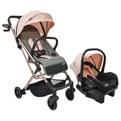 PRIORI - Coche de Bebé Noah con Porta bebé Rosa