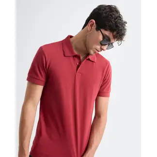 SEVEN SEVEN - Polo Para Hombre Cuello Tejido Color Rojo Marca #45110860