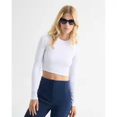 SEVEN SEVEN - Camiseta Para Mujer Manga Larga Cuello Redondo Color Rojo Marca #28096175