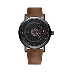 YAZOLE - RELOJ MAPS MARRON