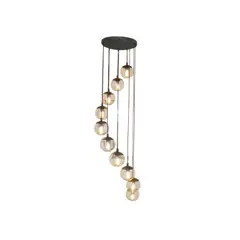 GENERICO - Lámpara de Techo Tarento 10 Luces con Bomba de Cristal B12/B15