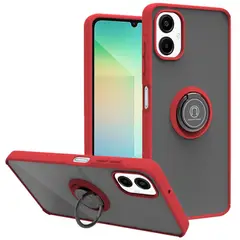 GENERICO - Funda Estuche Mate Con Anillo Compatible Samsung A06 Rojo