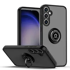 GENERICO - Funda Estuche Mate Con Anillo Compatible Samsung S25 Plus Negro