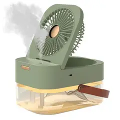 GENERICO - Ventilador Aire Acondicionado Con Nebulización De Agua Verde