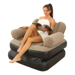 GENERICO - Sofa Cama Inflable Reposabrazos Colchón Plegable Mueble Casa