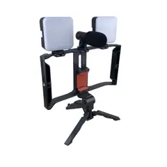 GENERICO - Kit Fotografico 4 en 1 TripodelucesMonopodMicrofono AY-49X ¡Envio Gratis