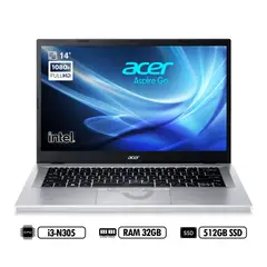 ACER - Portátil ASPIRE GO AG14-31P-35FJ INTEL I3-N305 RAM 32GB 512GB SSD SILVER