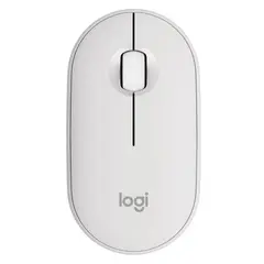 LOGITECH - Mouse Bluetooth Pebble 2 M350S Multidispositivo Blanco