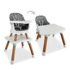 BEBESIT - Silla Comedor 5 en 1 Baby Elite Dinner Gris