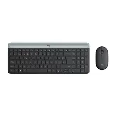 LOGITECH - Combo Teclado y Mouse MK470 Slim inalámbricos Negro