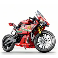 INFANTILES CAJUROMIX - Moto de Bloques para Armar 470 PCS color rojo