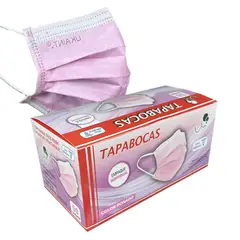 UKAINT - Tapabocas x50 Und Invima 3 Capas Rosado