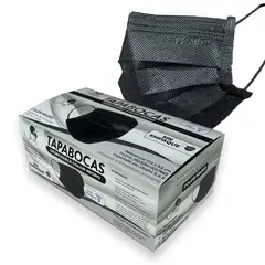 UKAINT - Tapabocas x50 Und Invima 3 Capas Negro