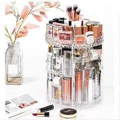 GENERICO - CrystalSpin 360 Organizador Giratorio de Maquillaje en Acrílico