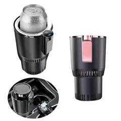 GENERICO - Porta Vasos Para Carro Enfría Y Calienta Electrónico Digital