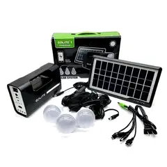 GDLITE - 1.Estación Solar GD-8017: Luz LED USB 3 Bombillo
