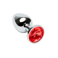 COLOR - Plug anal en Acero Redondo Talla M Rojo