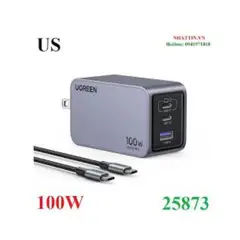 UGREEN - Cargador 100w 2usb-c 1usb Gan +cable C Para Mac