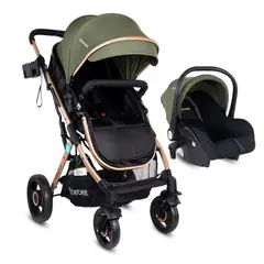 BEBESIT - Coche Moises Para Bebé Travel System Gold Lx Verde