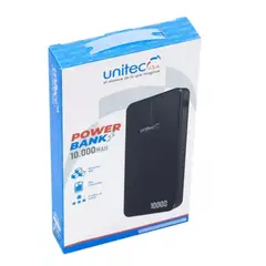 UNITEC - Power Bank 10000 Mah Pwb-117 4 Cables 2.1a - Negro