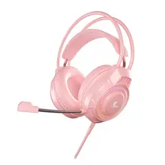 XTECH - Audífonos Diadema Gamer Con Micrófono Khione XTH-564 Rosa