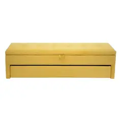 BANZAY - Baúl Zapatero Pie de Cama Organizador Multifunción 1mt - Amarillo