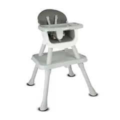 BEBESIT - Silla de Comer Baby Desk 4 en 1 Gris