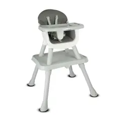 BEBESIT - Silla de Comer Baby Desk 4 en 1 Gris