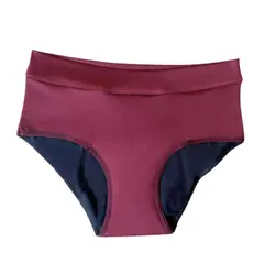 BLOOM - Calzón absorbente para la menstruación talle alto vinotinto talla XL