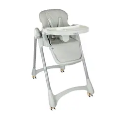 BEBESIT - Silla de comer para bebé Gris Aqua Seguridad y Comodidad