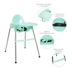 HAPPY BABY - Silla Comedor Bebe 2 en 1 Kloe de Verde