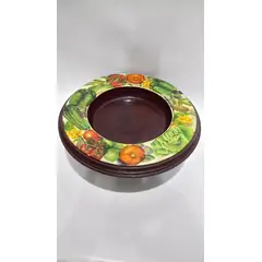 GENERICO - Frutero Antiguo Hindu En Madera Cedro